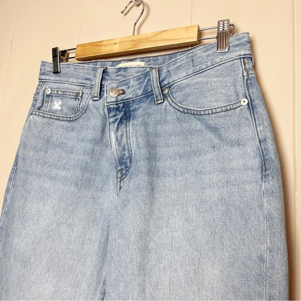 Madewell‎ Curvy Low-Slung Straight Jeans 26 light wash 100% cotton crossover